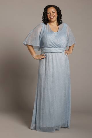 Picture of Glitter Knit Slim A-Line Long Jacket Dress